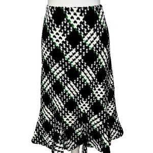 Russell Kemp Plaid Ruffled Hem Skirt